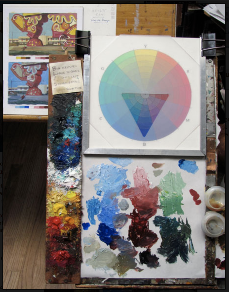 of a palette mask created by James Gurney