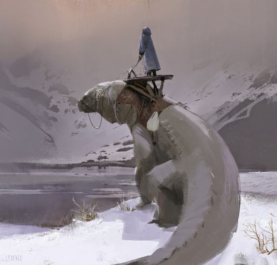 Digital image by John Park titled Snow which uses low chroma color