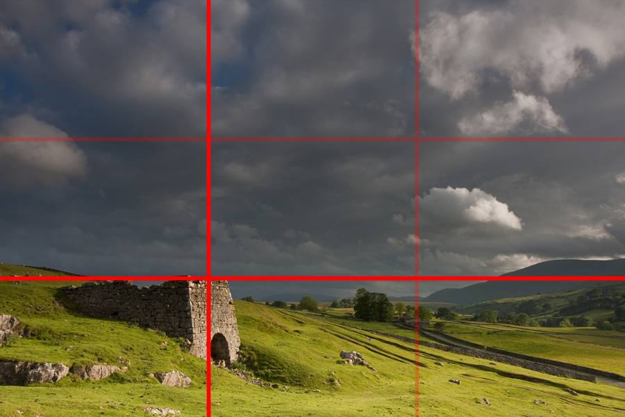 photo with 1/3 lines overlaid on top