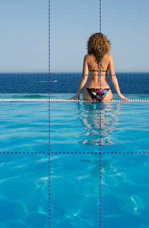 photo with 1/3 lines overlaid on top