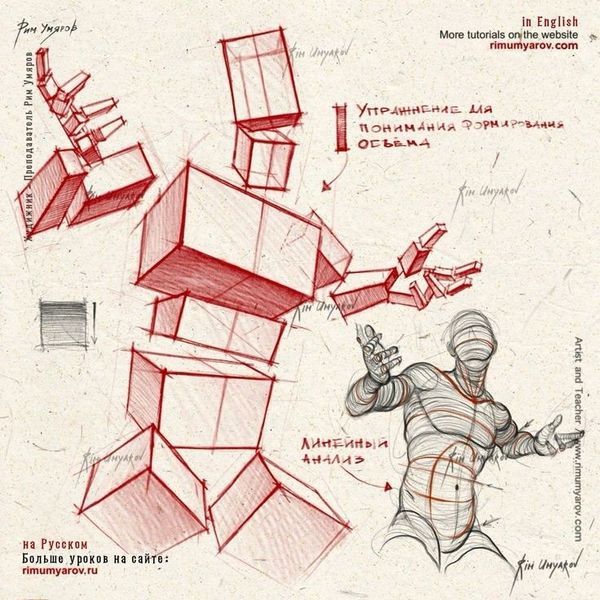 planar drawing of a man