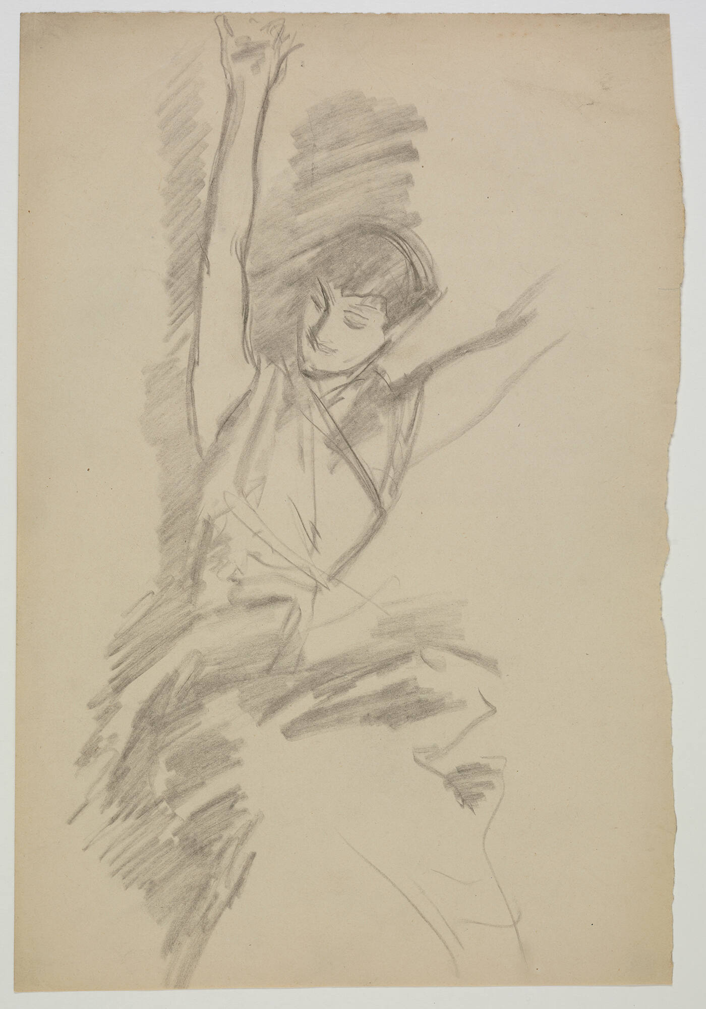 image of a preparatory drawing for the painting El Jaleo