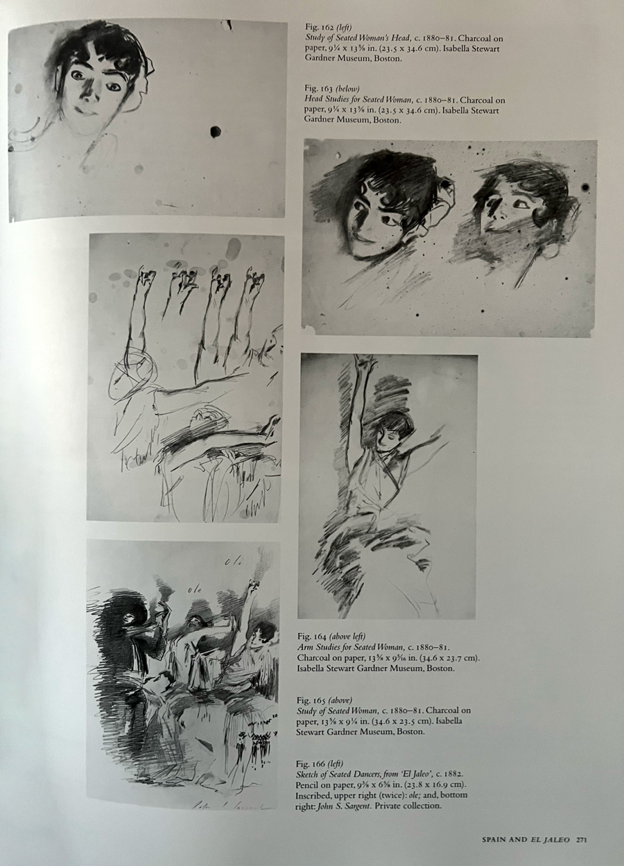 image of a preparatory drawing for the painting El Jaleo